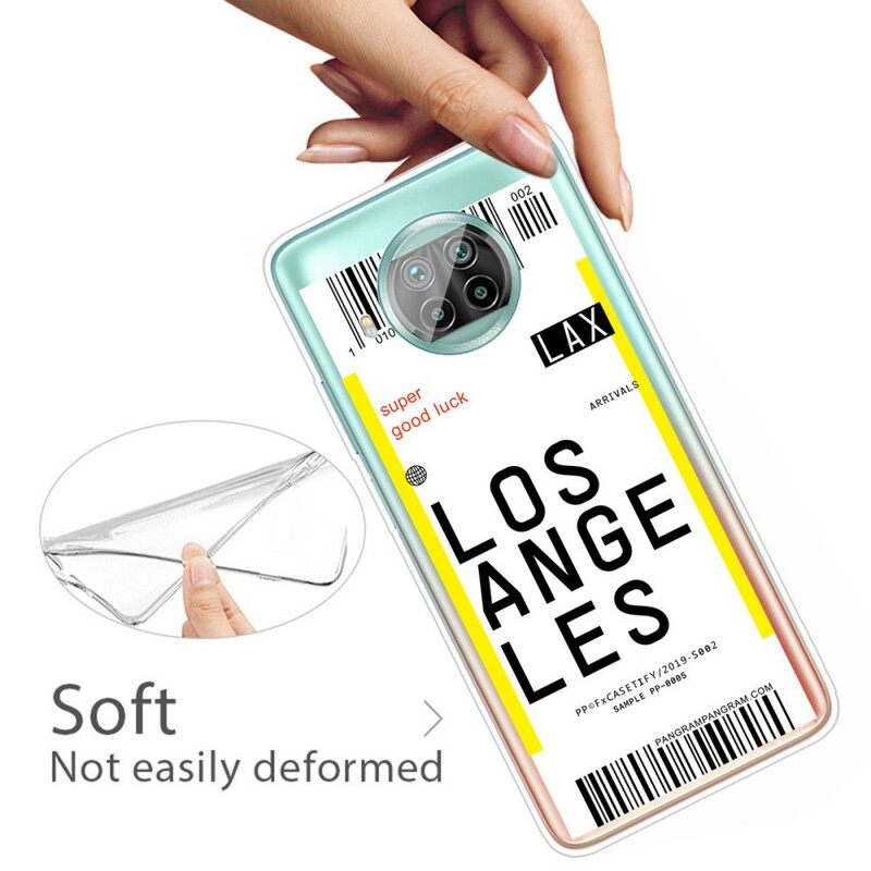 Kuori Xiaomi Mi 10T Lite / Redmi Note 9 Pro 5G Boarding Pass Los Angelesiin