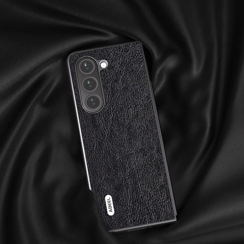 Kuori Samsung Galaxy Z Fold 5 Litsi Keinonahkaa Abeel