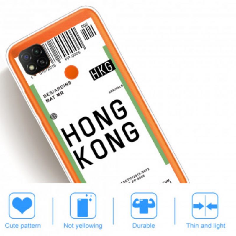 Case Xiaomi Redmi 9C Boarding Pass Hongkongiin