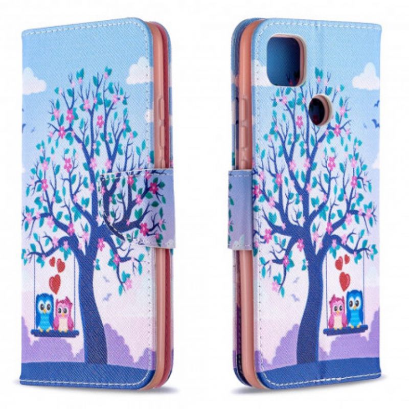 Kotelot Xiaomi Redmi 9C Pöllöt Swingissä