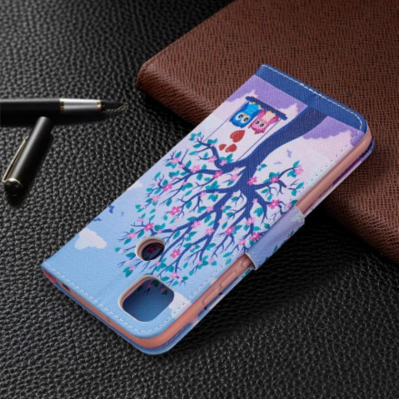 Kotelot Xiaomi Redmi 9C Pöllöt Swingissä