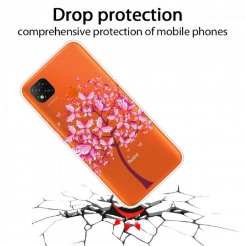 Kuori Xiaomi Redmi 9C Pink Tree Top