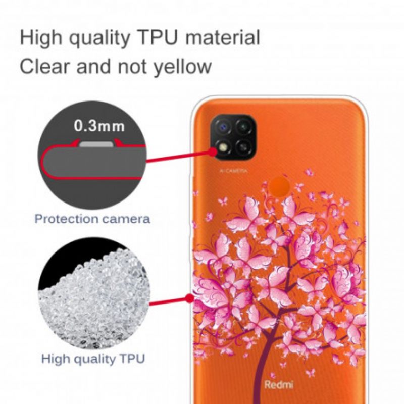 Kuori Xiaomi Redmi 9C Pink Tree Top