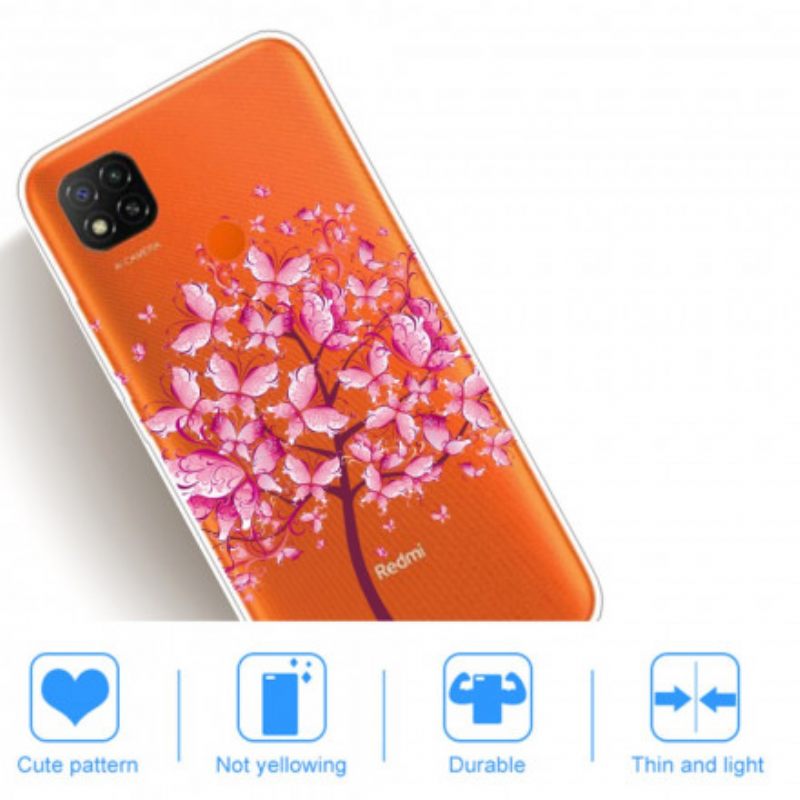 Kuori Xiaomi Redmi 9C Pink Tree Top