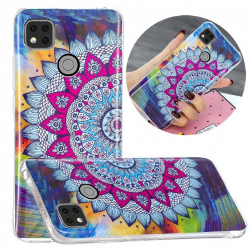 Kuori Xiaomi Redmi 9C Värikäs Fluoresoiva Mandala