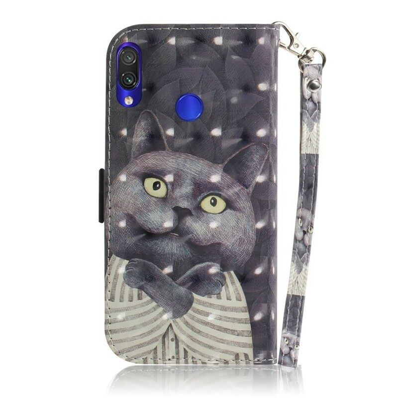 Kotelot Xiaomi Redmi Note 7 Suojaketju Kuori Grey Thong Cat