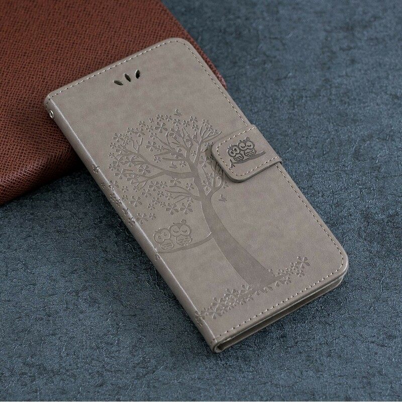 Kotelot Xiaomi Redmi Note 7 Suojaketju Kuori Tree Ja Pöllöt Hihnalla
