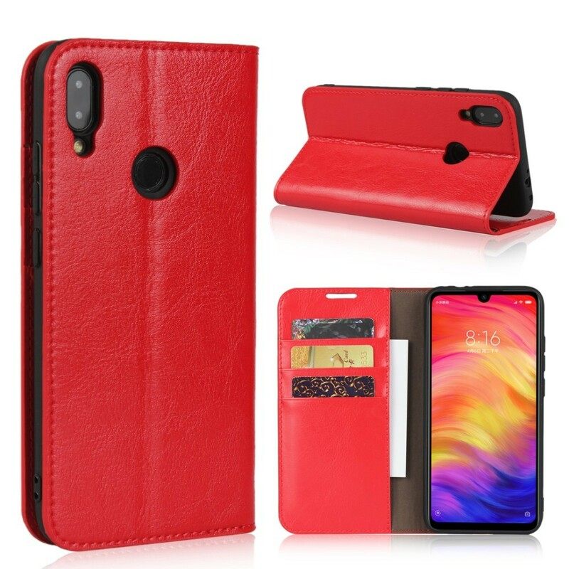 Puhelinkuoret Xiaomi Redmi Note 7 Kotelot Flip Vanhennettu Aito Nahka