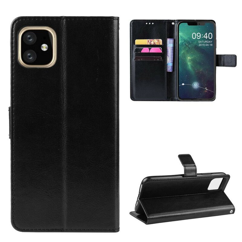 Kotelot iPhone 11 Pro Max Suojaketju Kuori Nahkatehostevärinen Olkahihna