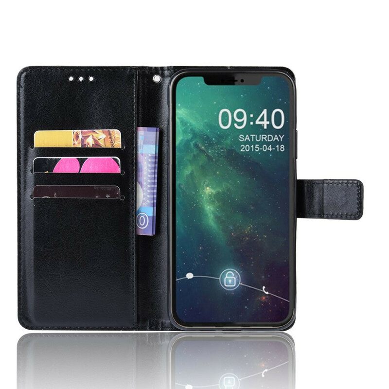Kotelot iPhone 11 Pro Max Suojaketju Kuori Nahkatehostevärinen Olkahihna