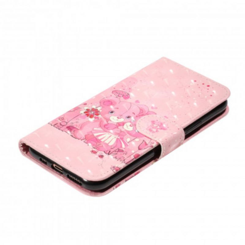Kotelot iPhone 11 Pro Max Suojaketju Kuori Teddy Bear Light Spots Hihnalla