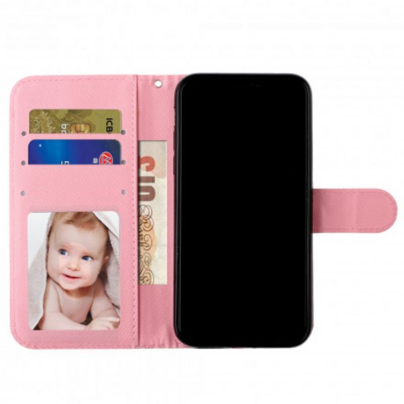 Kotelot iPhone 11 Pro Max Suojaketju Kuori Teddy Bear Light Spots Hihnalla
