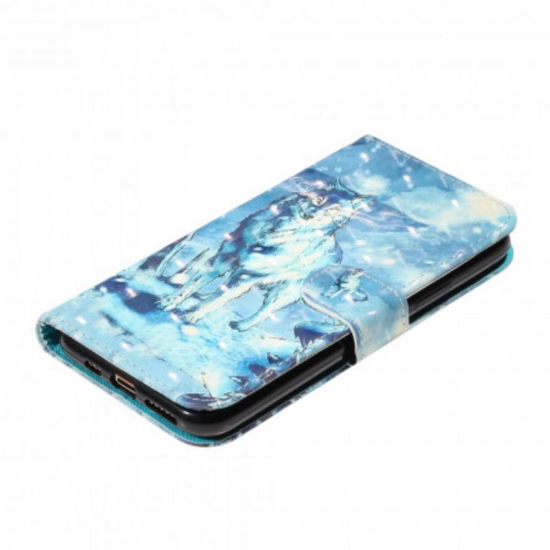 Kotelot iPhone 11 Pro Max Suojaketju Kuori Wolf Light Strap Kohdevalot