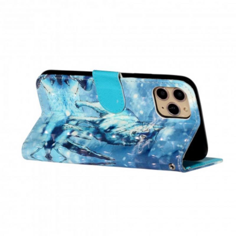 Kotelot iPhone 11 Pro Max Suojaketju Kuori Wolf Light Strap Kohdevalot