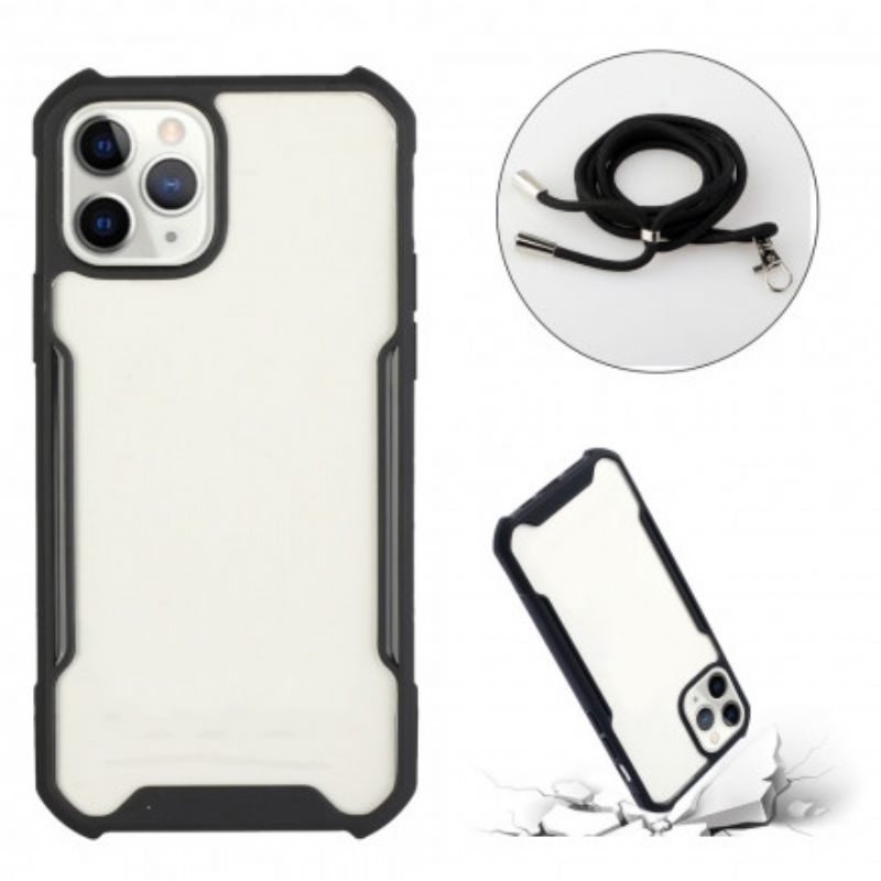 Kuori iPhone 11 Pro Max Hybridi Värillisellä Johdolla
