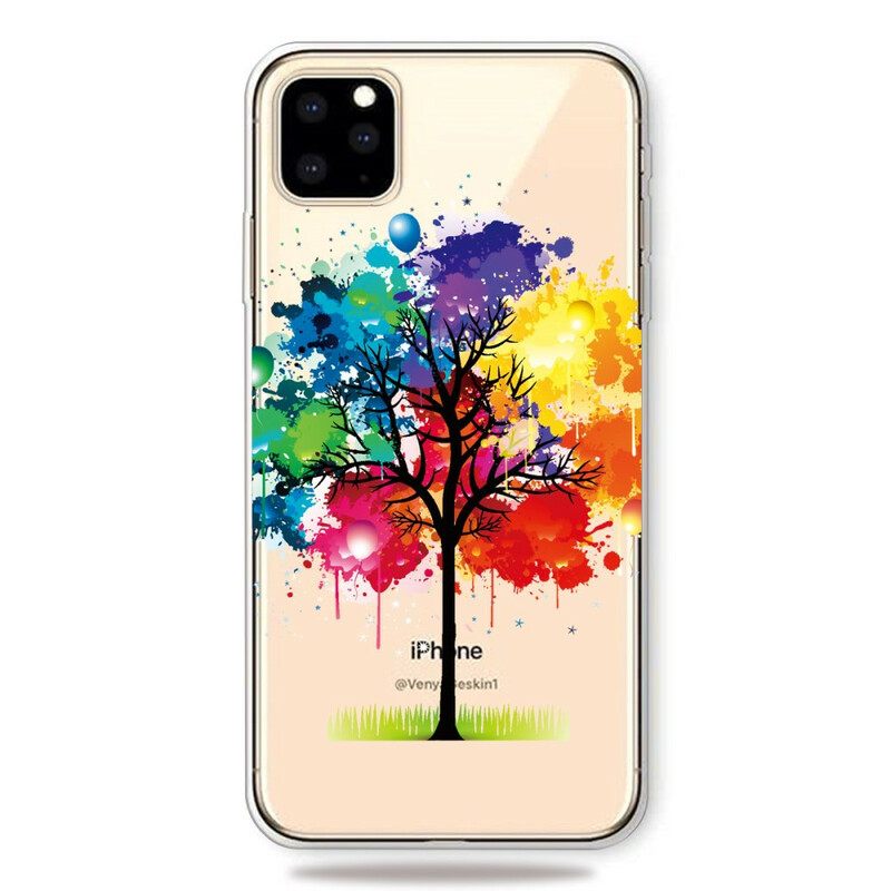 Kuori iPhone 11 Pro Max Läpinäkyvä Akvarellipuu