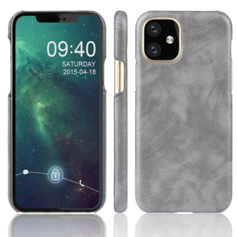Kuori iPhone 11 Pro Max Litchin Nahkaefekti