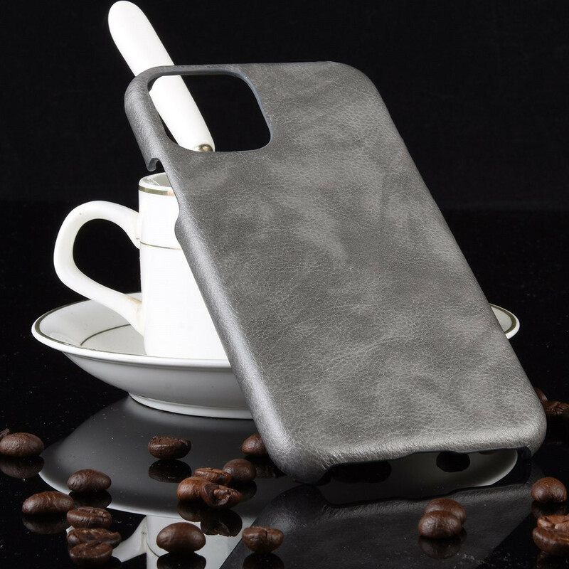 Kuori iPhone 11 Pro Max Litchin Nahkaefekti