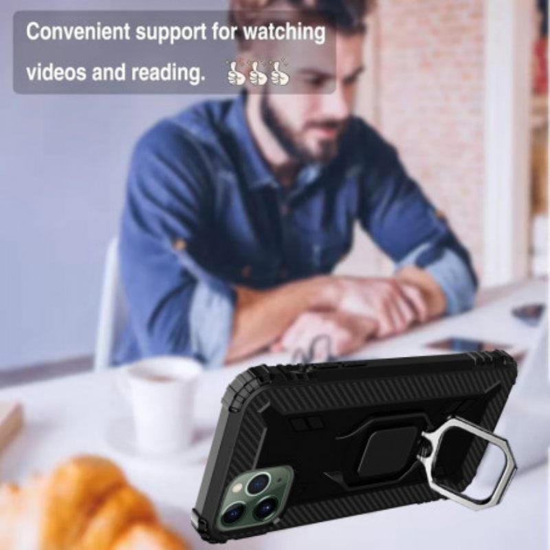 Kuori iPhone 11 Pro Max Rengas Ja Hiilikuitu