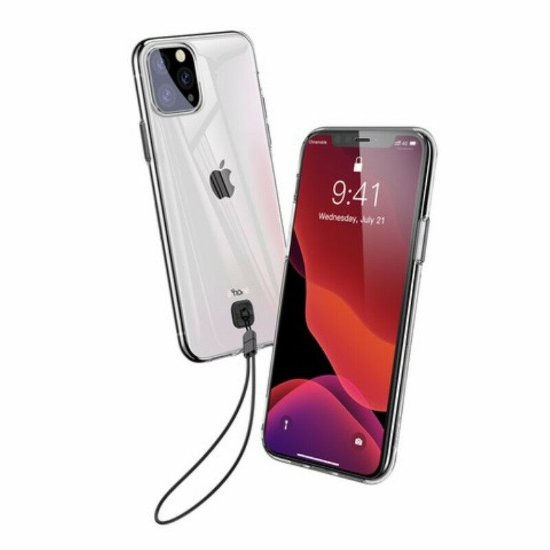 Kuori iPhone 11 Pro Max Suojaketju Kuori Baseus Läpinäkyvä Olkahihna