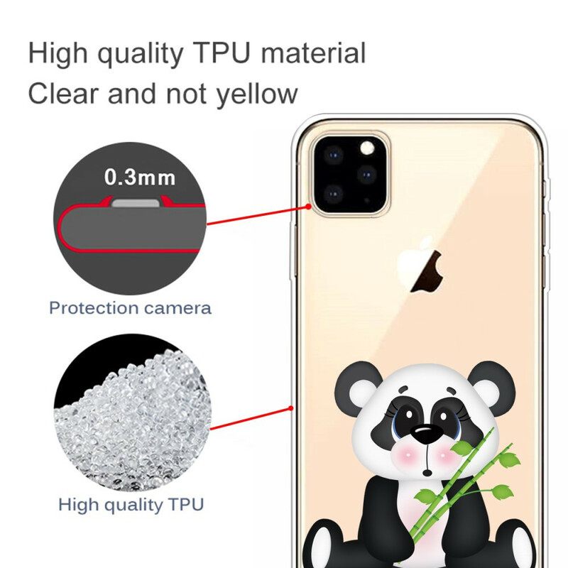 Kuori iPhone 11 Pro Max Transparent Sad Panda