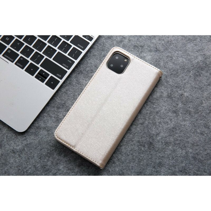 Puhelinkuoret iPhone 11 Pro Max Kotelot Flip Silk Texture Leather Effect