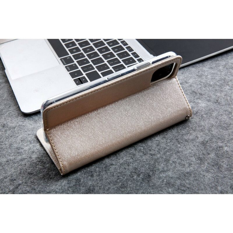 Puhelinkuoret iPhone 11 Pro Max Kotelot Flip Silk Texture Leather Effect