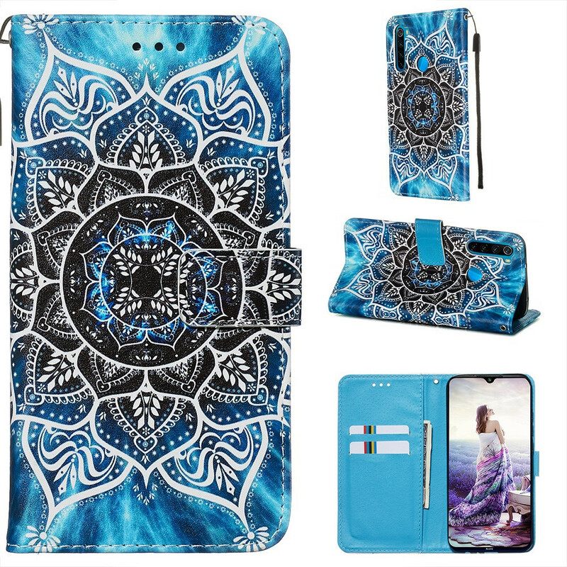 Kotelot Xiaomi Redmi Note 8 Suojaketju Kuori Black Strappy Mandala
