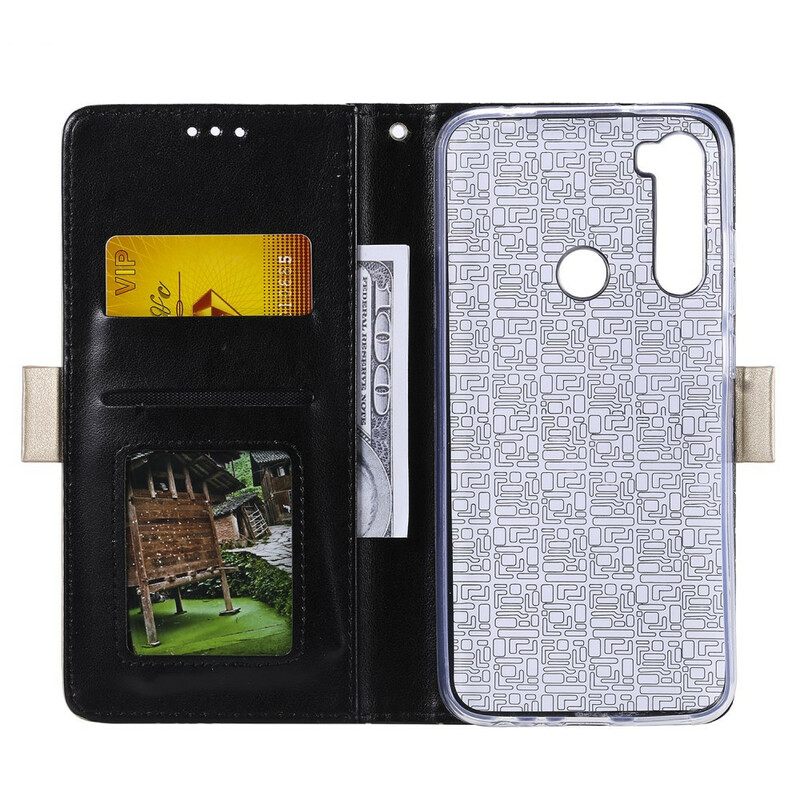 Kotelot Xiaomi Redmi Note 8 Suojaketju Kuori Lace Strap Kolikkokukkaro