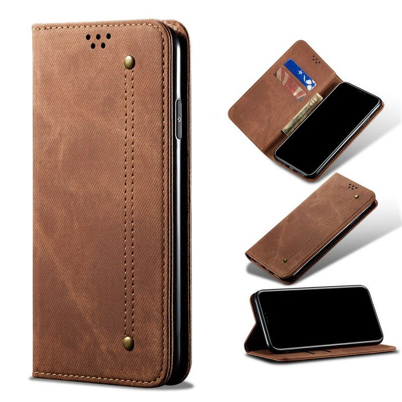 Puhelinkuoret Xiaomi Redmi Note 8 Kotelot Flip Denim Kangas