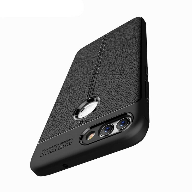Case Huawei P Smart Nahkaefekti Litsi Kaksinkertainen Linja