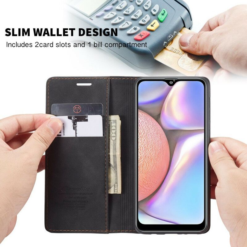 Puhelinkuoret Samsung Galaxy A10s Kotelot Flip Caseme Keinonahka