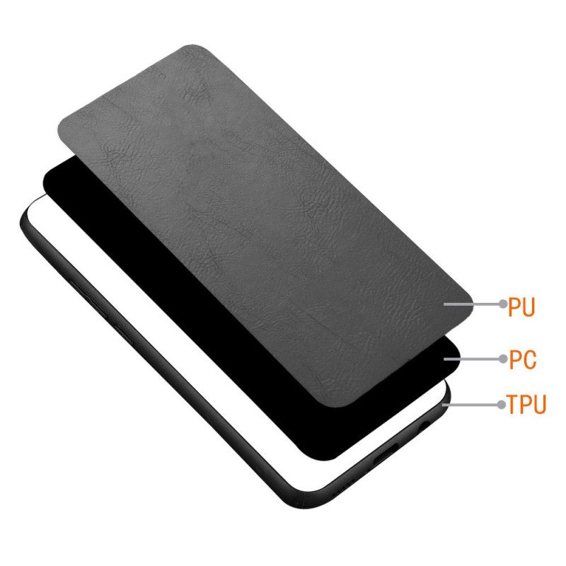 Kuori Realme C63 Ommeltu Nahkajäljitelmä