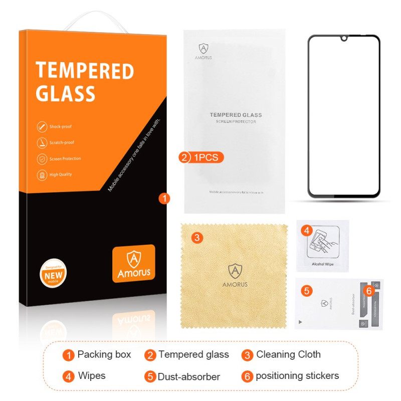 Täysin Peittävä Karkaistusta Lasista Valmistettu Näytönsuoja Realme Note 60x / C63 / C61 Amorus