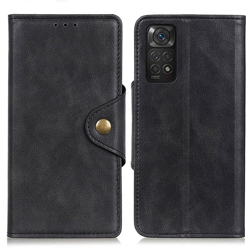 Kotelot Xiaomi Redmi Note 11 / 11S Keinonahkapainike
