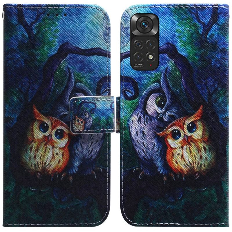 Kotelot Xiaomi Redmi Note 11 / 11S Pöllöjen Maalaus