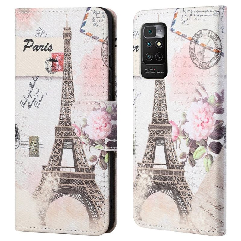 Kotelot Xiaomi Redmi Note 11 / 11S Retro Eiffel-torni