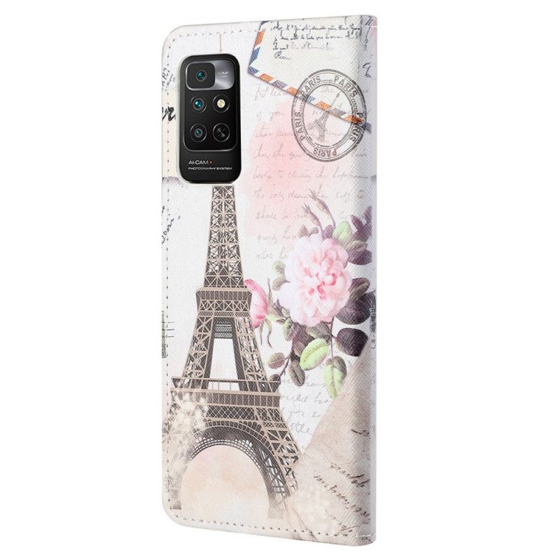 Kotelot Xiaomi Redmi Note 11 / 11S Retro Eiffel-torni