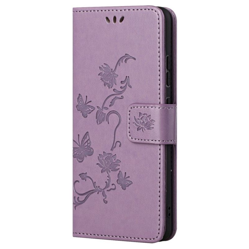 Kotelot Xiaomi Redmi Note 11 / 11S Suojaketju Kuori Strap Flowers