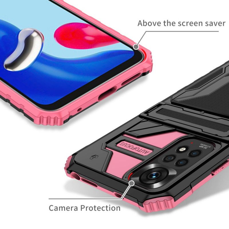 Kuori Xiaomi Redmi Note 11 / 11S Vetoketjullinen Korttipidike Ja Teline