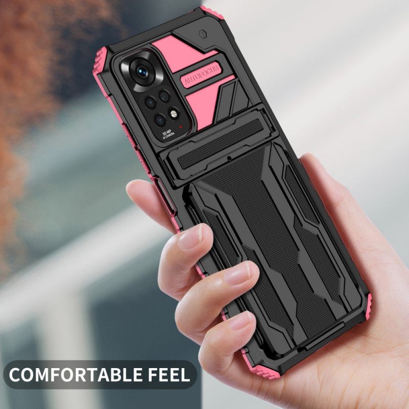 Kuori Xiaomi Redmi Note 11 / 11S Vetoketjullinen Korttipidike Ja Teline