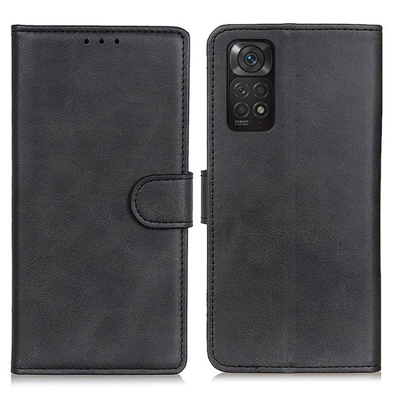 Nahkakotelo Xiaomi Redmi Note 11 / 11S Retro Mattanahkaefekti