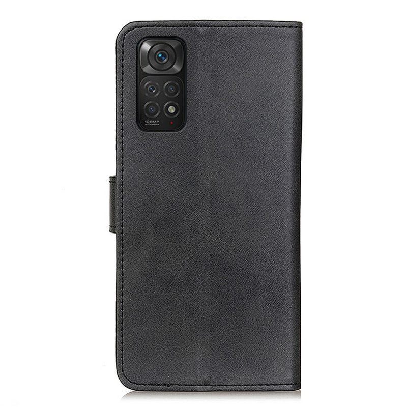 Nahkakotelo Xiaomi Redmi Note 11 / 11S Retro Mattanahkaefekti