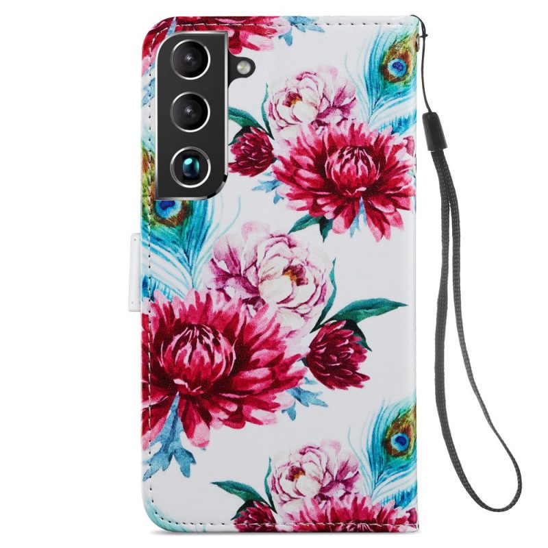 Flip Case Samsung Galaxy S22 Plus 5G Intense Flowers
