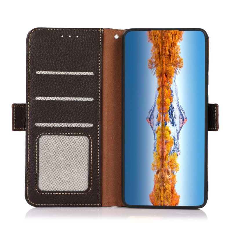 Kotelot Samsung Galaxy S22 Plus 5G Litchi Nahka Khazneh Rfid