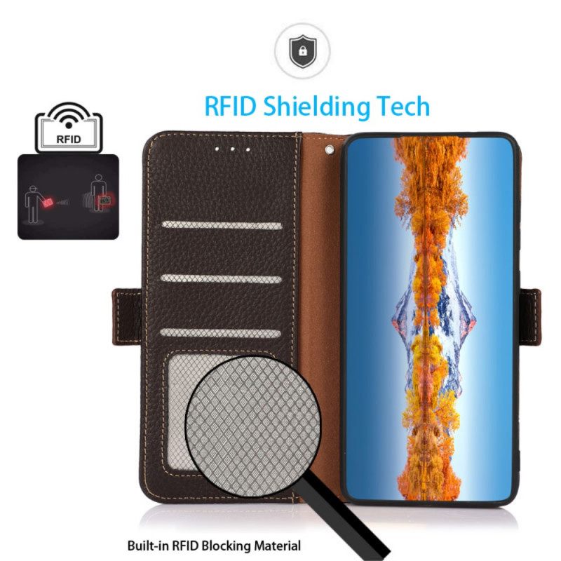 Kotelot Samsung Galaxy S22 Plus 5G Litchi Nahka Khazneh Rfid