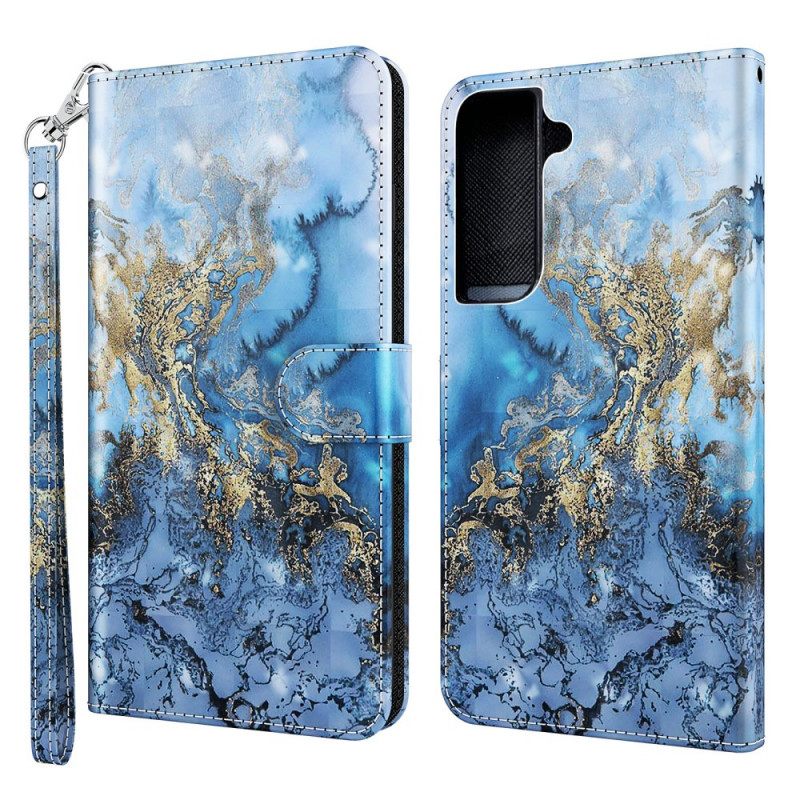 Kotelot Samsung Galaxy S22 Plus 5G Marble Design Kaulanauhalla