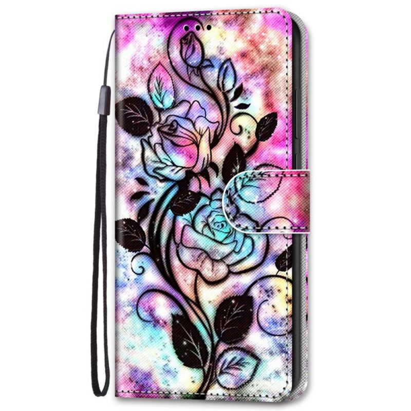 Kotelot Samsung Galaxy S22 Plus 5G Neon Flowers
