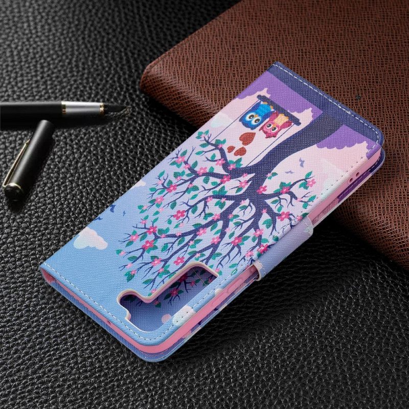 Kotelot Samsung Galaxy S22 Plus 5G Pöllöt Swingissä
