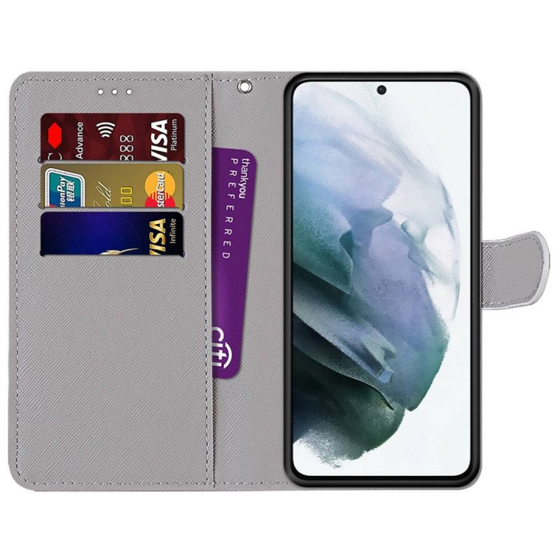 Nahkakotelo Samsung Galaxy S22 Plus 5G Eiffel-torni Kesällä